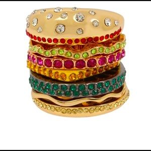 BETSY JOHNSON 7 piece hamburger ring